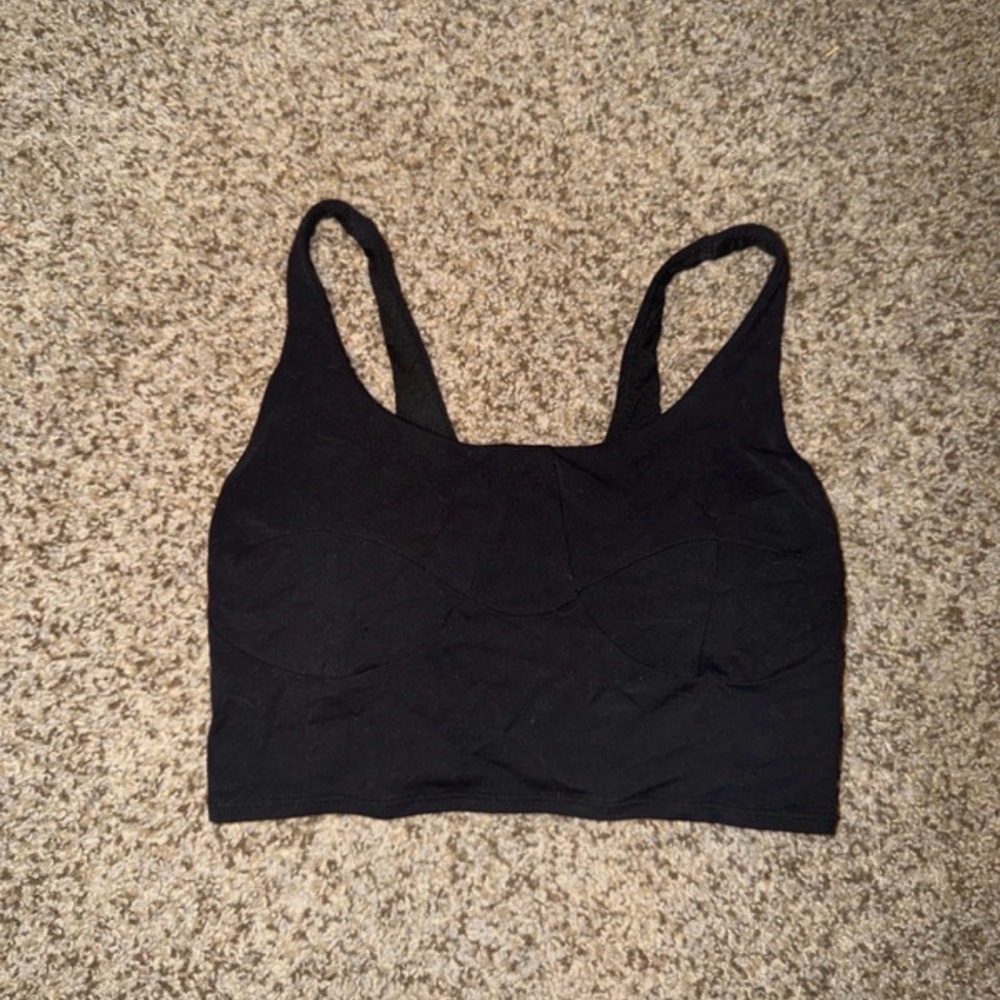 Lululemon Black Cropped Tank Bralette